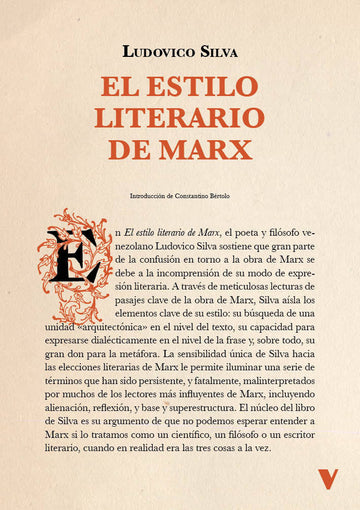 Cubierta de El estilo literario de Marx