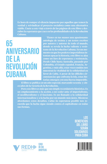 Contraportada de Cuba: la esperanza posible — Verso Libros