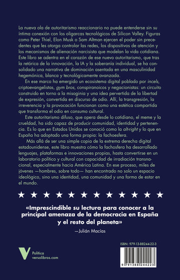 Contraportada de La constelación reaccionaria, de Miguel Urbán.