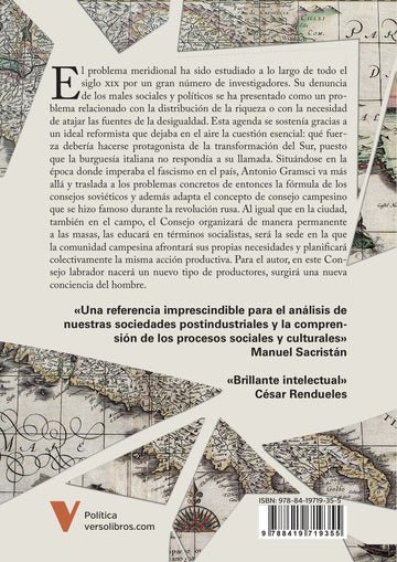 Contraportada de La cuestión meridional — Verso Libros